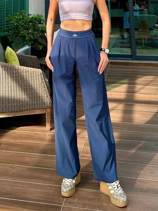 ALO Yoga Pants - Brand New Navy ALO Yoga Relaxed Trouser🌊Women's Suit Up Regular 30" Inseam